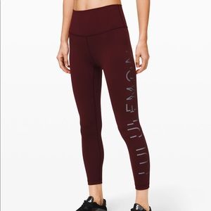 Limited edition burgundy lululemon leggings high waisted. Brand new never worn
